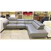 Image 3 : *TESTED WORKING* 3-PC SECTIONAL SOFA WITH ELECTRIC RECLINER PIECE & ADJUSTABLE HEADRESTS & POWER