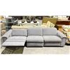 Image 2 : *TESTED WORKING* 3-PC FABRIC ELECTRIC RECLINING SOFA WITH POWER CORD