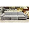 Image 3 : *TESTED WORKING* 3-PC FABRIC ELECTRIC RECLINING SOFA WITH POWER CORD