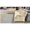 Image 3 : 2-PC FABRIC FLORAL MOTIF SOFA & LOVESEAT SET