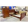 Image 2 : 3-PC BEDROOM SUITE INCLUDING; QUEEN SLEIGH BED, HIGHBOY DRESSER & NIGHTSTAND