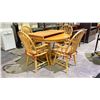 Image 1 : ROUND DINING TABLE WITH LEAF & 4 CHAIRS