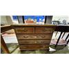 Image 1 : 5 DRAWER FLORAL MOTIF WOOD DRESSER