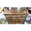 Image 2 : 5 DRAWER FLORAL MOTIF WOOD DRESSER