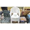 Image 3 : 7 STACKING WHITE PATIO CHAIRS, PATIO CHAIR, CAMPING CHAIR & PLANTER POT