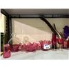 Image 2 : SHELF OF ASSORTED RASPBERRY GLASS