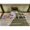 Image 1 : SHELF OF ASSORTED ITEMS INCLUDING; BATTERIES, LOCKS & KEYS & FLASHLIGHTS