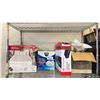 Image 1 : SHELF LOT OF SUNBEAM HEATED MATTRESS PAD, VICKS WARM STEAM VAPOURIZER AND MORE