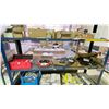 Image 1 : SHELF OF ASSORTED ITEMS INCLUDING; ROLLER CHAINS, GASKET REPLACEMENT SHIMS & COUPLING GASKET