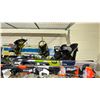 Image 2 : SHELF OF ASSORTED SKIS, SNOWBOARDS, HELMET & MORE