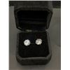 Image 1 : PLATINUM PLATED 3.0CT EACH SIMULATED DIAMOND STUD EARRINGS