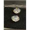 Image 6 : PLATINUM PLATED 3.0CT EACH SIMULATED DIAMOND STUD EARRINGS