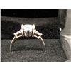 Image 2 : 925 2.0CT PEAR CUT SIMULATED DIAMOND TRINITY RING WITH PEAR CUT SIDESTNOES, SIZE 7.5 - MOUNTED IN