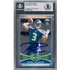 Image 1 : RUSSELL WILSON SIGNED TOPPS CHROME ROOKIE CARD (BECKETT COA)
