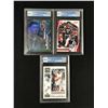 Image 1 : LOT OF 3 GRADED NBA TRADING CARDS