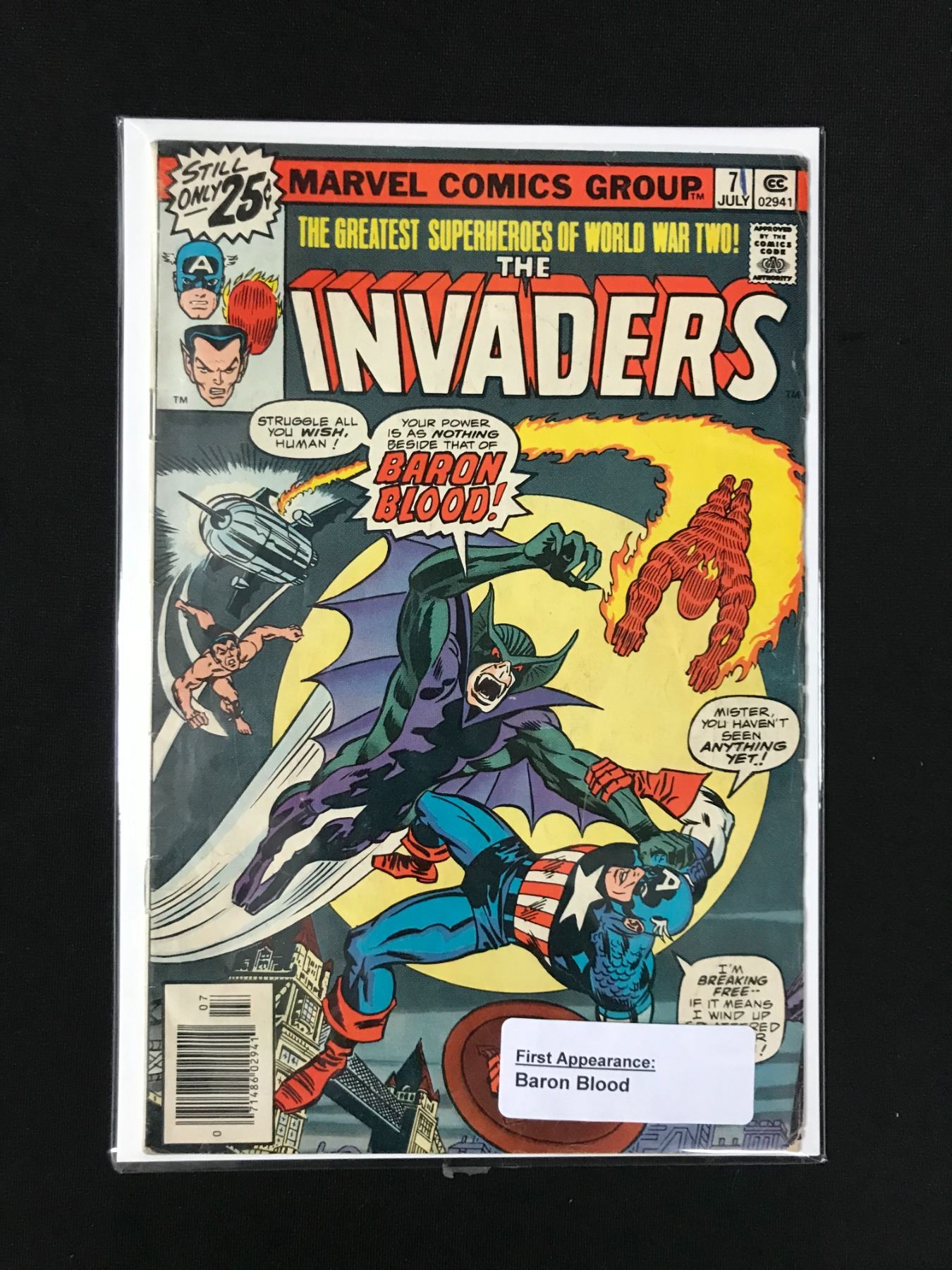MARVEL COMICN NO.7 THE INVADERS