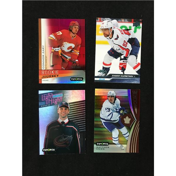 LOT OF 4 UPPER DECK HOCKEY CARDS - ZARY, KUZNETSOV, FANTILLI, KNIES