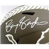 Image 2 : Barry Sanders Autographed Detroit Lions Salute To Service Full Size Speed Replica Helmet Schwartz