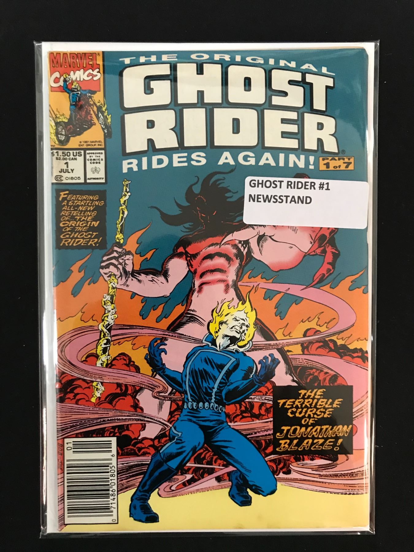 MARVEL COMICS NO.1 THE ORIGINAL GHOST RIDER, RIDES AGAIN