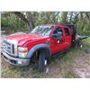 Image 1 : 2008 Ford F550 XLT SD Crew Cab 12' Flatbed Truck