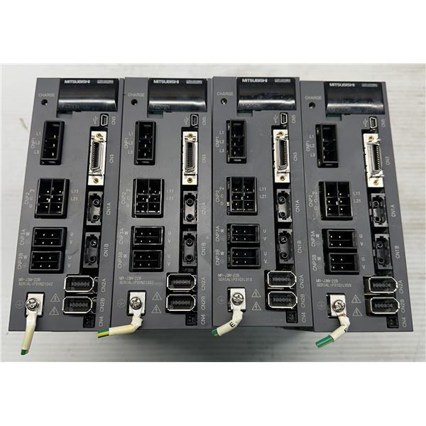(4) Mitsubishi #MR-J3W-22B AC Servo Drives