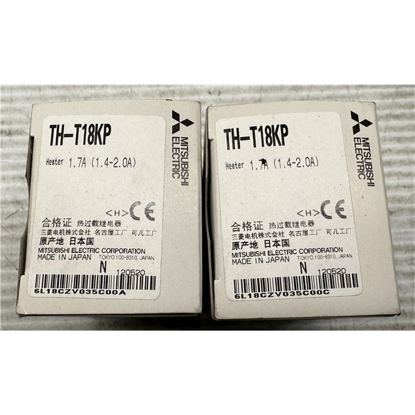 (2) Mitsubishi #TH-T18KP Thermal Overload Relays