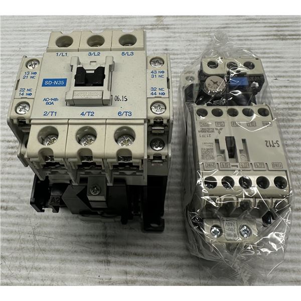 Lot of (2) Mitsubishi Contactors #SD-N35 & #MS0-T12BC