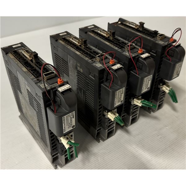 (4) Mitsubishi #MR-J4-40B AC Servo Drives