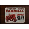 Image 1 : McCormick Deering Farmall 12.5in x 16in Tin Sign
