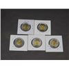Image 7 : 5 Assorted Canada Colored Coloured Toonie