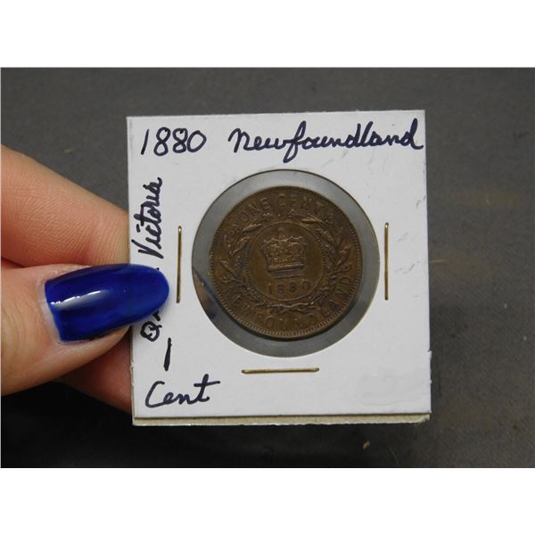 1880 Newfoundland Queen Victoria 1 Cent