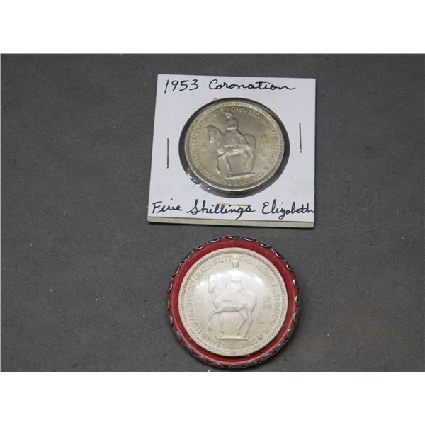 2 United Kingdom Queen Elizabeth 1953 Five Shilling