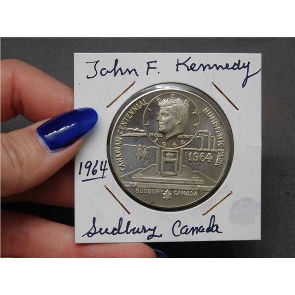 1964 Kennedy Canadian Centennial Numismatic Park Medallion