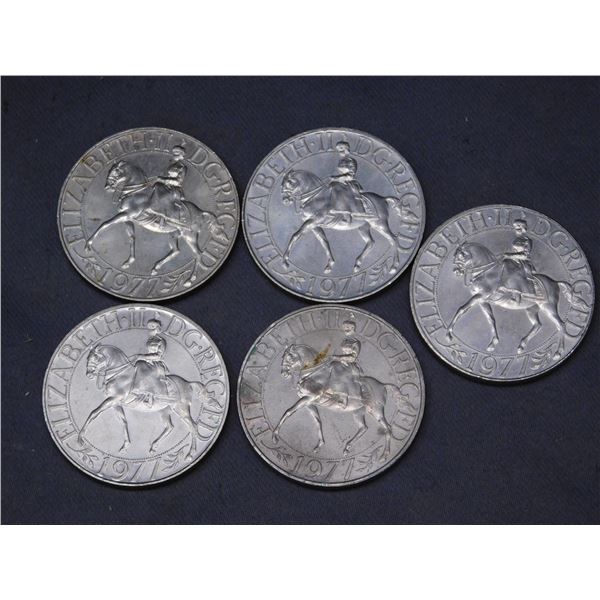 5 Large 1977 Elizabeth Silver Jubilee 23 New Pence