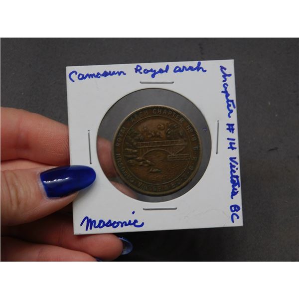 Masonic Chapter #14 Victoria BC Camosun Royal Arch Medallion