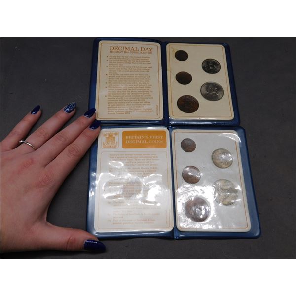 2 Sets 1971 Britain's First Decimal Coins
