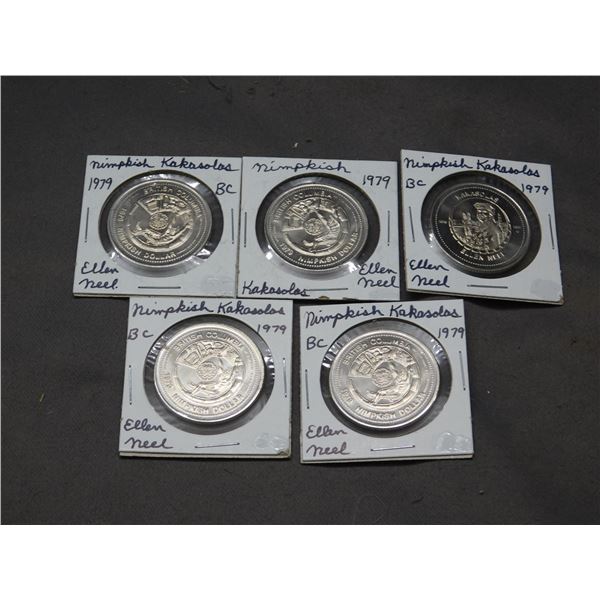 5 BC 1979 Indian Heritage Nimkish Dollars Kakasolas