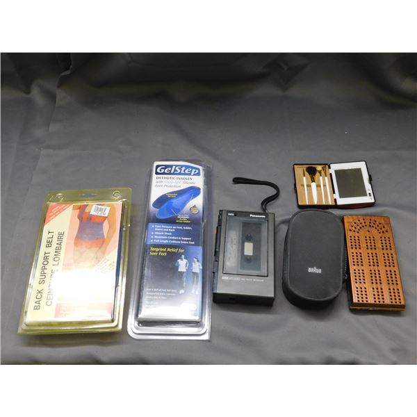 END OF THE RUN Panasonic Cassette Tape Recorder, BraUn Razor, Crib, Gel Insoles, Belt, Cosmetic
