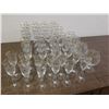Image 1 : 40pcs Gold Rim Clear Floral Pattern Glassware Bar Ware Crystal Stem Ware Unmarked