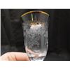 Image 3 : 40pcs Gold Rim Clear Floral Pattern Glassware Bar Ware Crystal Stem Ware Unmarked