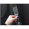 Image 4 : 40pcs Gold Rim Clear Floral Pattern Glassware Bar Ware Crystal Stem Ware Unmarked