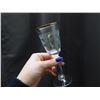 Image 5 : 40pcs Gold Rim Clear Floral Pattern Glassware Bar Ware Crystal Stem Ware Unmarked