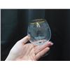 Image 6 : 40pcs Gold Rim Clear Floral Pattern Glassware Bar Ware Crystal Stem Ware Unmarked