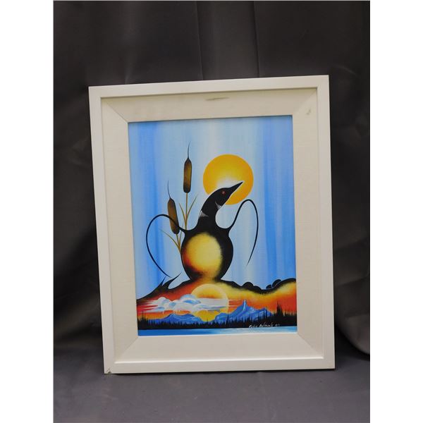Indigenous Loon Painting Acrylics Elvis Antoine 05 Original Art