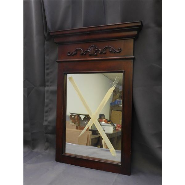 29" x 20" Wall Hanging Mirror with Frame & Ledge
