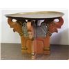 Image 1 : Elephant Side Table Wooden Base and Copper Plate Top