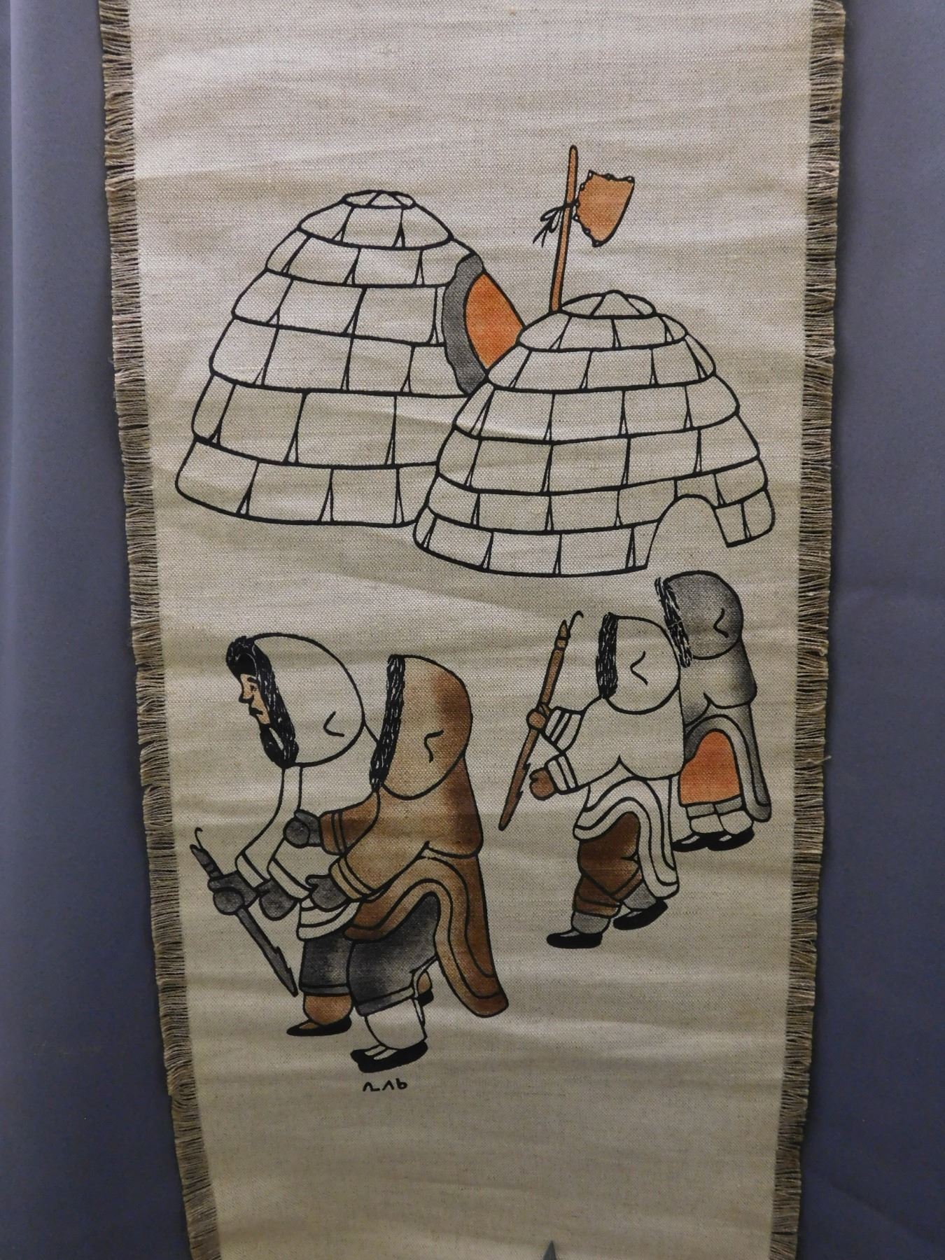 Inuit Screen Printed Wall Scroll AJCA & 2 Arrows