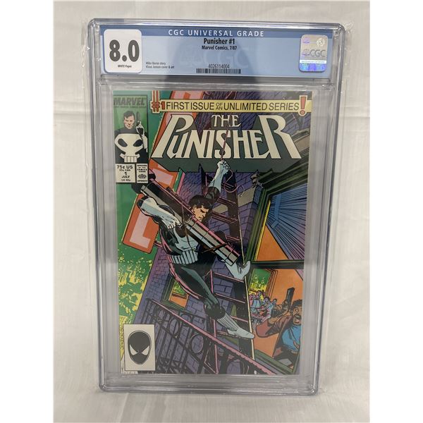 8.0 Punisher #1 Marvel Comics 7/87 CGC Universal Grade Comic
