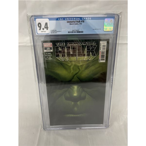 9.4 Immortal Hulk #18 Marvel Comics 7/19 CGC Universal Grade