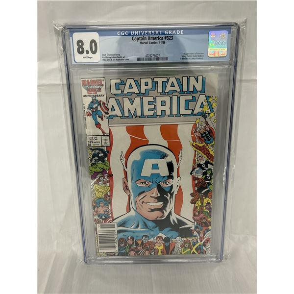8.0 Captain America #323 Marvel Comics 11/86 CGC Universal Grade
